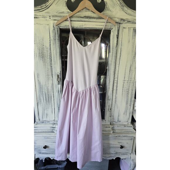 NWT Anthropologie Maeve Poplin Twofer Midi Dress - Medium - Picture 4 of 4